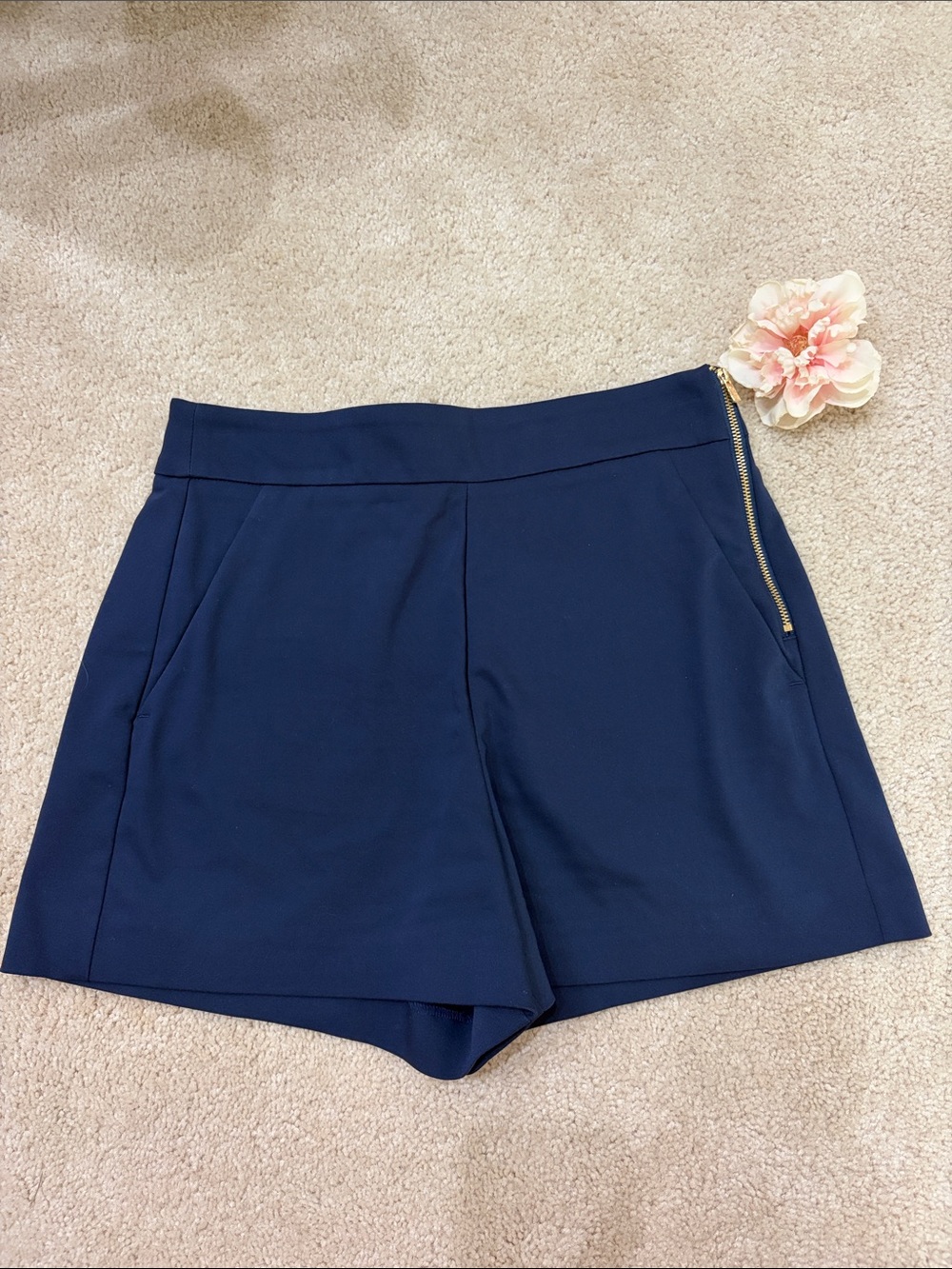 Lilly Pulitzer Navy Zip-Accent Sarissa Dressy Shorts